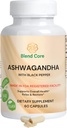 Ashwagandha med Black Pepper Ashwagandha Supplements - 60 Count Pure Ashwagandha Capsules för Immune Support, Energy Boost - Non-GMO Vegan Friendly Ashwagandha Complex