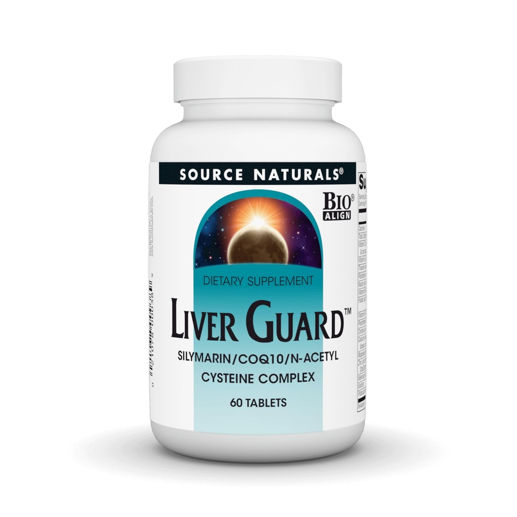 Source Naturals Liver Guard - Silymarin, CoQ10, N-Acetyl Cysteine Complex - 60 tablettia