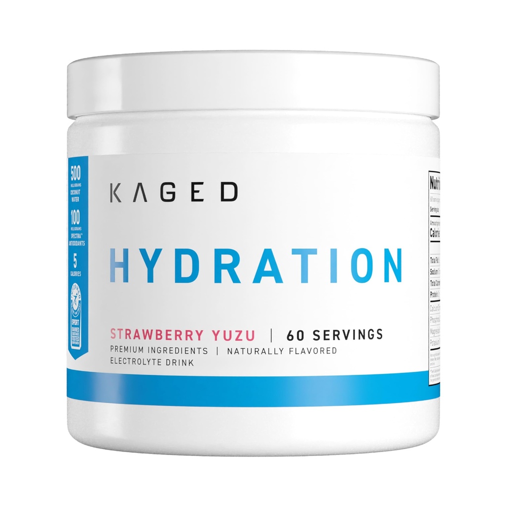 Kaged Hydration Electrolytes Powder ... Strawberry Yuzu ... Hydra-Charge Sports Drink Mix... Pre, Post, Intra Harjoitus ... Alhainen carb, vegaaninen, gluteeniton...