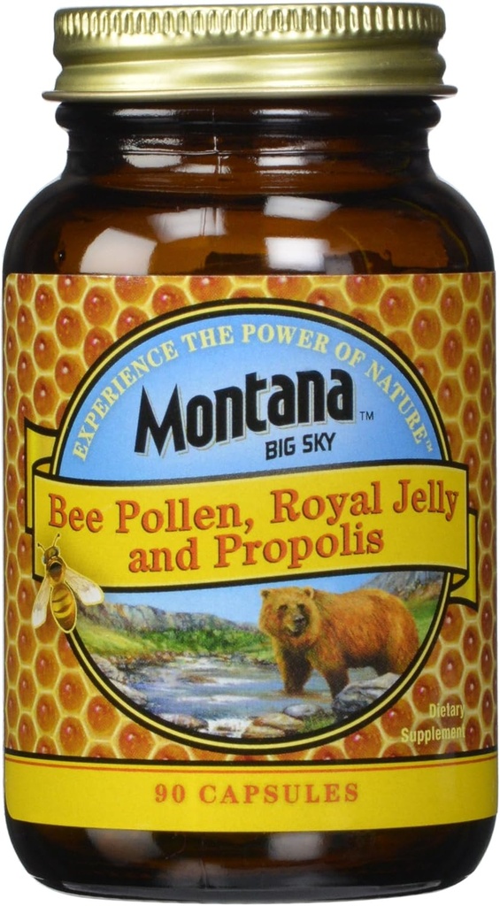 Bee Pollen Royal Jelly ja Propolis-kapselit, 90 kreivi (Pakki 12)