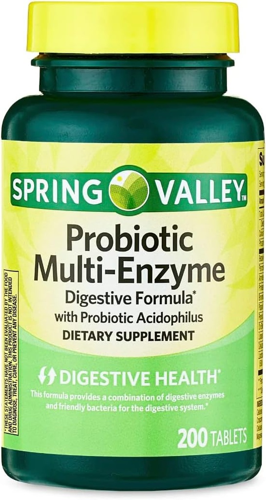 Spring Valley Multi- Enzyme Probiootti 200 tablettia