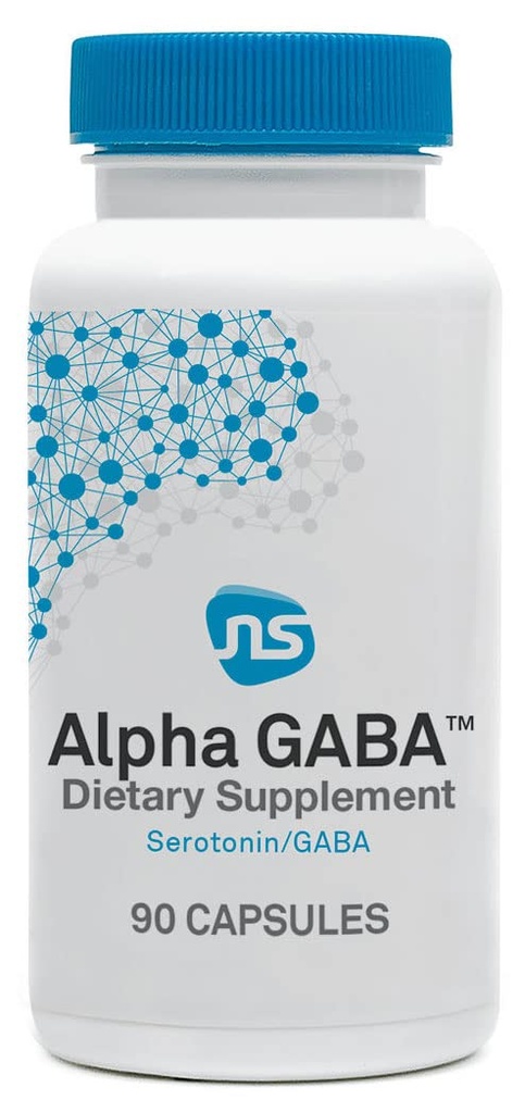 NeuroScience Alpha GABA Supplement - Non-Drowsy Calm Aid kanssa B6-vitamiini, sitruuna Balm, Sensoril Ashwagandha & L Theanine Supplement - Ohje rauhoittaa ahdistuneisuus, päivä tai yö (90 kapselia)