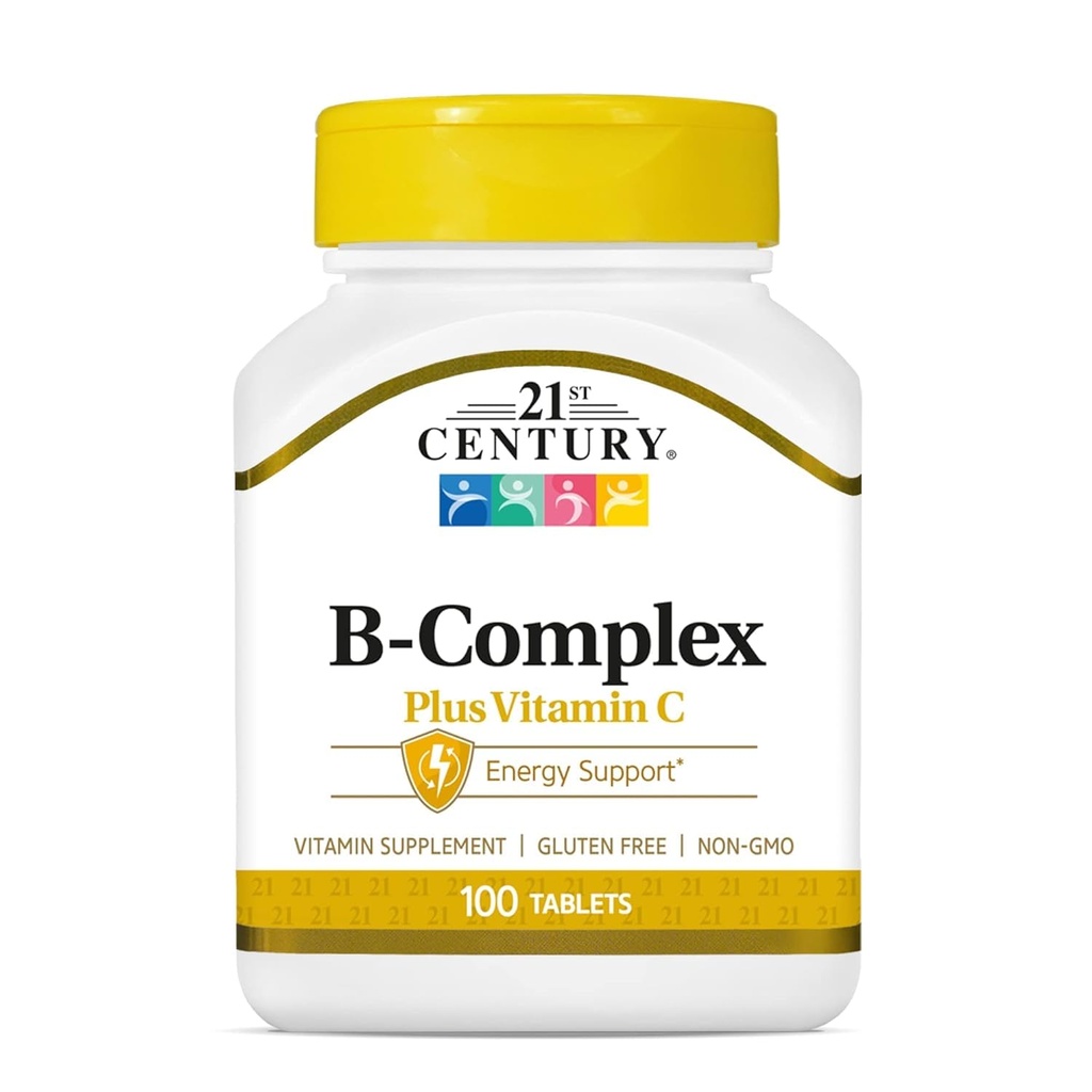 21st Century Healthcare, B Complex Plus C-vitamiini, Tabletit 100 Lukumäärä (pakkaus 1)