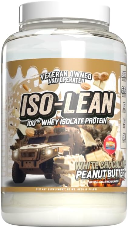 Isolean, 100% Whey Protein Isolate, Low Sugar, Maksimize Recovery, Veteren Omistaa ja käyttää (28 Tarjoilut, valkoinen suklaa maapähkinävoi)