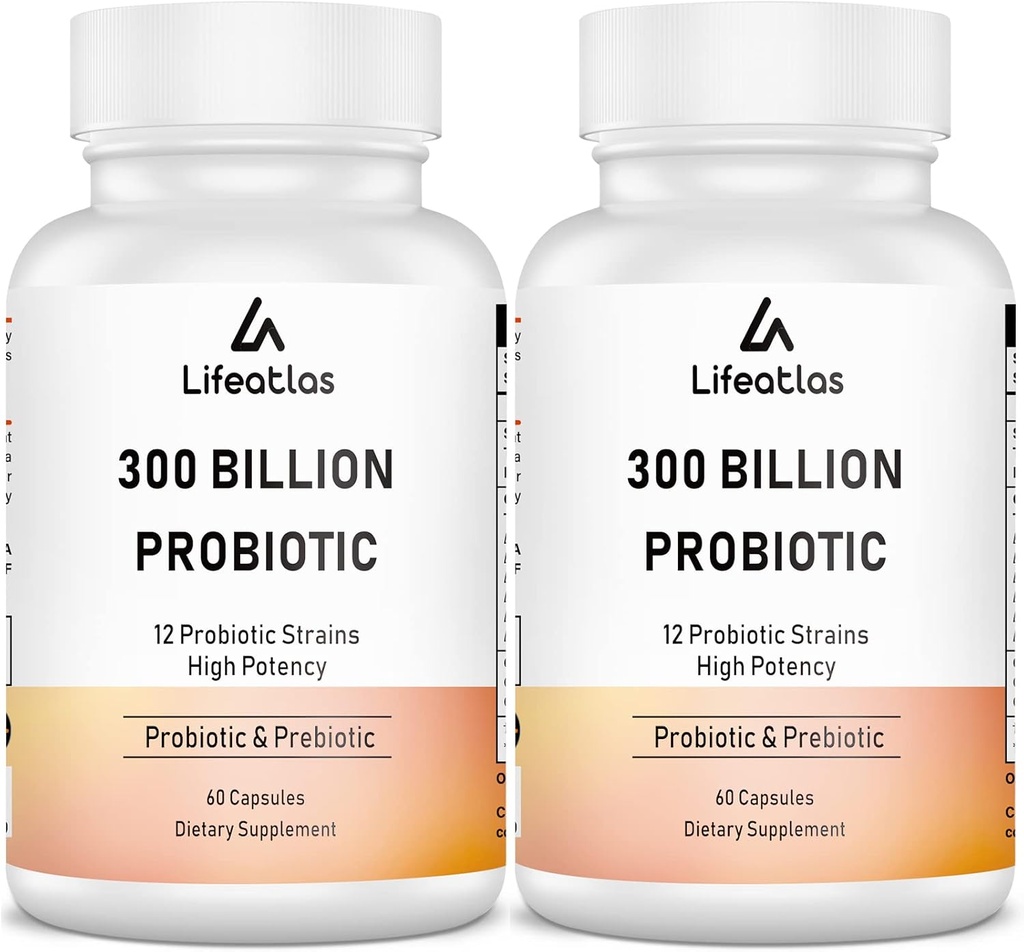 300 miljardia PMY Probiootit - Probiootit naisille ja miehille, 12 Probioottikannat Plus Prebiootti, Max Potent kokonaisdigestiivinen ja Gut Health, Immunosupport, Skill Stable - 120 kapselia
