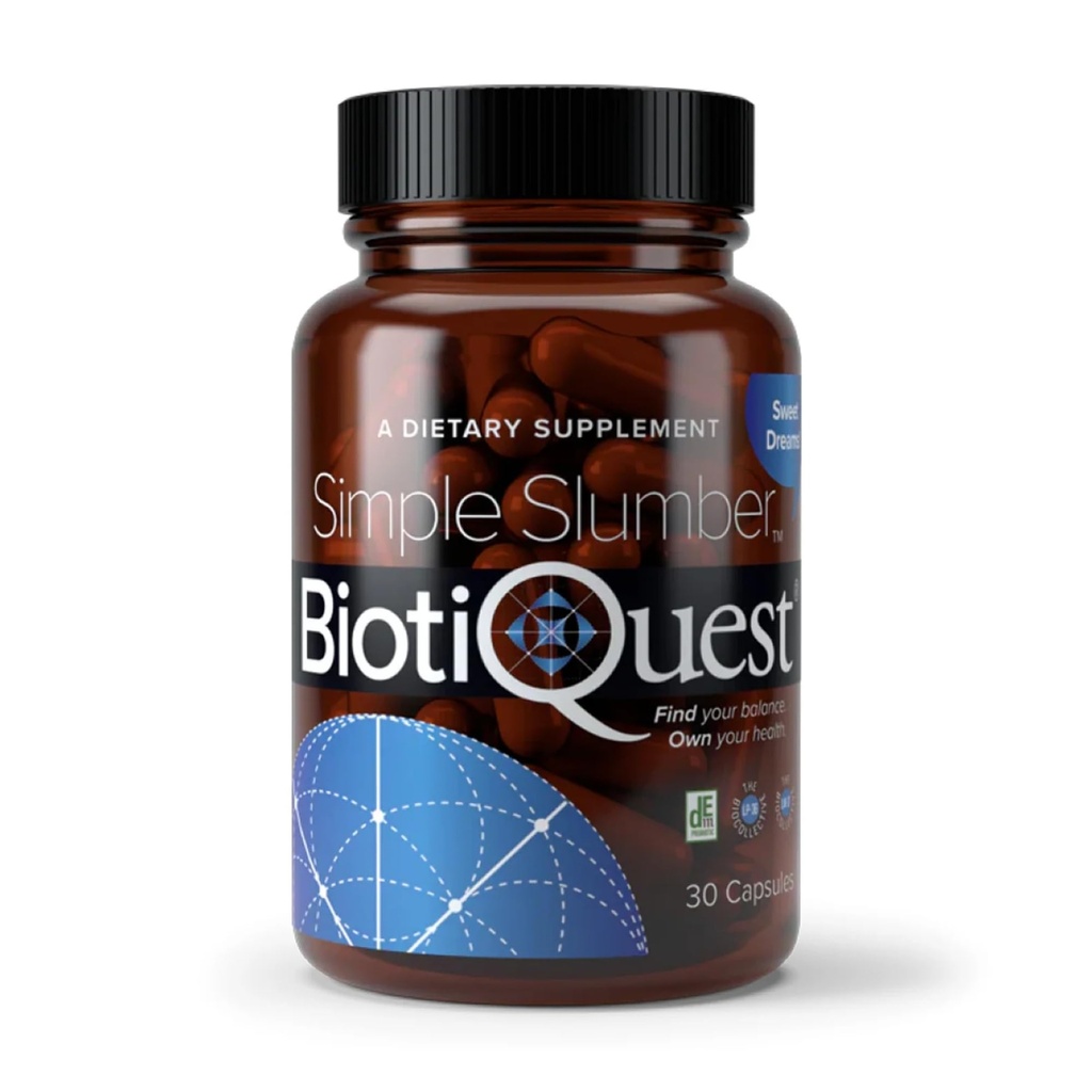 BiotiQuest Simple Sleepber Probiootit auttaa parantamaan unen laatua ja Gut Health, 18 miljardia PMY, ei-GMO, ja Gluteeniton, 30 kapselia