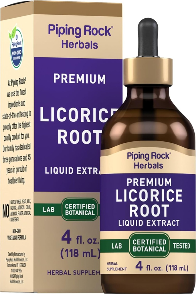 Piping Rock Licorice Root Extract Tincture ... 4 Fl Oz...