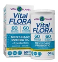 Vital Planet - Vital Flora Probiootit miehille, 60 miljardia PMY, 60 Diverse Strains, 7 Organic Prebiootit, Men