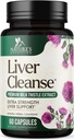 Maksan Cleanse Detox & Repair Formula - 20-in-1 Advanced Liver Support Supplement with Silymarin Milk Thistle, Voikukan juuri, artisokkauute, kurkuma, koliini, & Punajuuret - 60 kasviskapselit