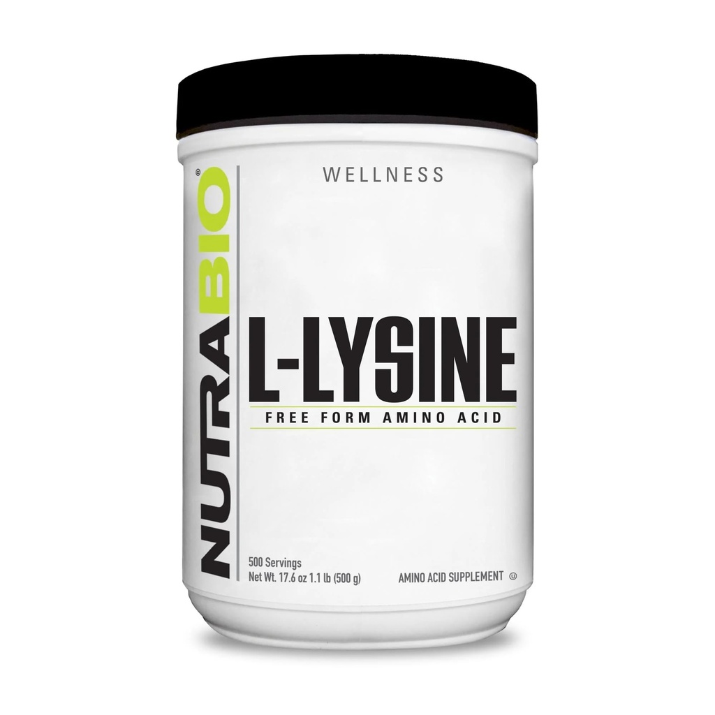 NutraBio L-Lysine Powder 500g 
