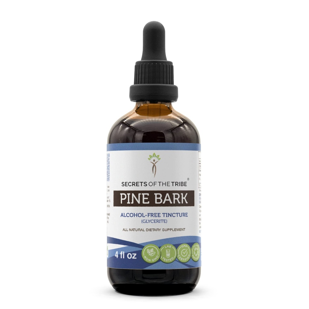 Tribe Pine Barkin alkoholittoman nesteuutteen, Wildcrafted Pine Barkin (Pinus strobus) kuivatun Barkin salaisuus (4 FL OZ)