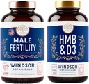 WINDSOR BOTANICALS HMB D3-vitamiinia ja kalsiumia ja miesten hedelmällisyyttä tukea Bundle