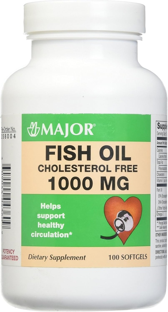Major Omega-3 Fiskolja - Fiskolja tillskott 1000mg - 100 Softgels