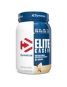 Dymatize Elite Casein Protein Powder, långsam Absorbering med muskelbyggande aminosyror, 100% Micellar Casein, 25g Protein, 5.4g BCAAs & 2.3g Leucine, Hjälper över natten Återhämtning, Smooth Vanilla, 2 pund