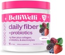 Belli Welli Fiber Supplement Powder with Prebiotics for Digestive Health and GLP-1 Support, Soluble Fiber for Gut Health & Debloat, Keto, Gluten Free, 16 Servings (1 Pack) Wild Berry