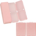 FYY Päivittäinen pilleri Organizer,2 kpl 7 Osastot Kannettava pilleri tapauksessa Matka, Taitettava suunnittelu pilleri laatikko kukkaro tasku Hold vitamiineja, Cod Liver Oil, Lisäravinteet ja lääkkeiden vaaleanpunainen