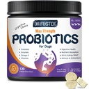 Probiootit koirille, Freeze-Dried Dog Probiootit ja digestiivinen Enzymes, Plus Omega-3 kutiava iho, 3-in-1 Prebiootit digestiivinen terveys, koiran vitamiinit ja lisäravinteet immuuniterveyteen, 120 Bites