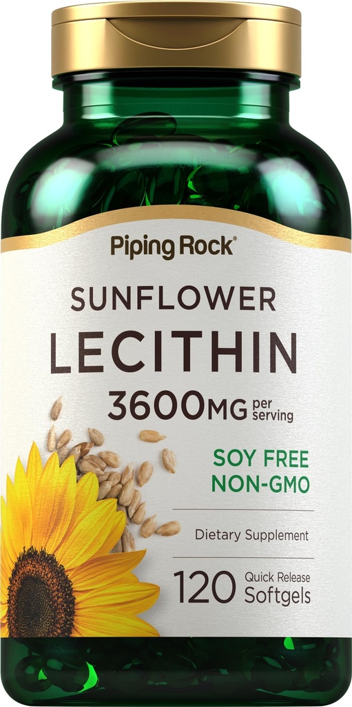 Piping Rock Auringonkukka Lecithin Softgel kapselit ...