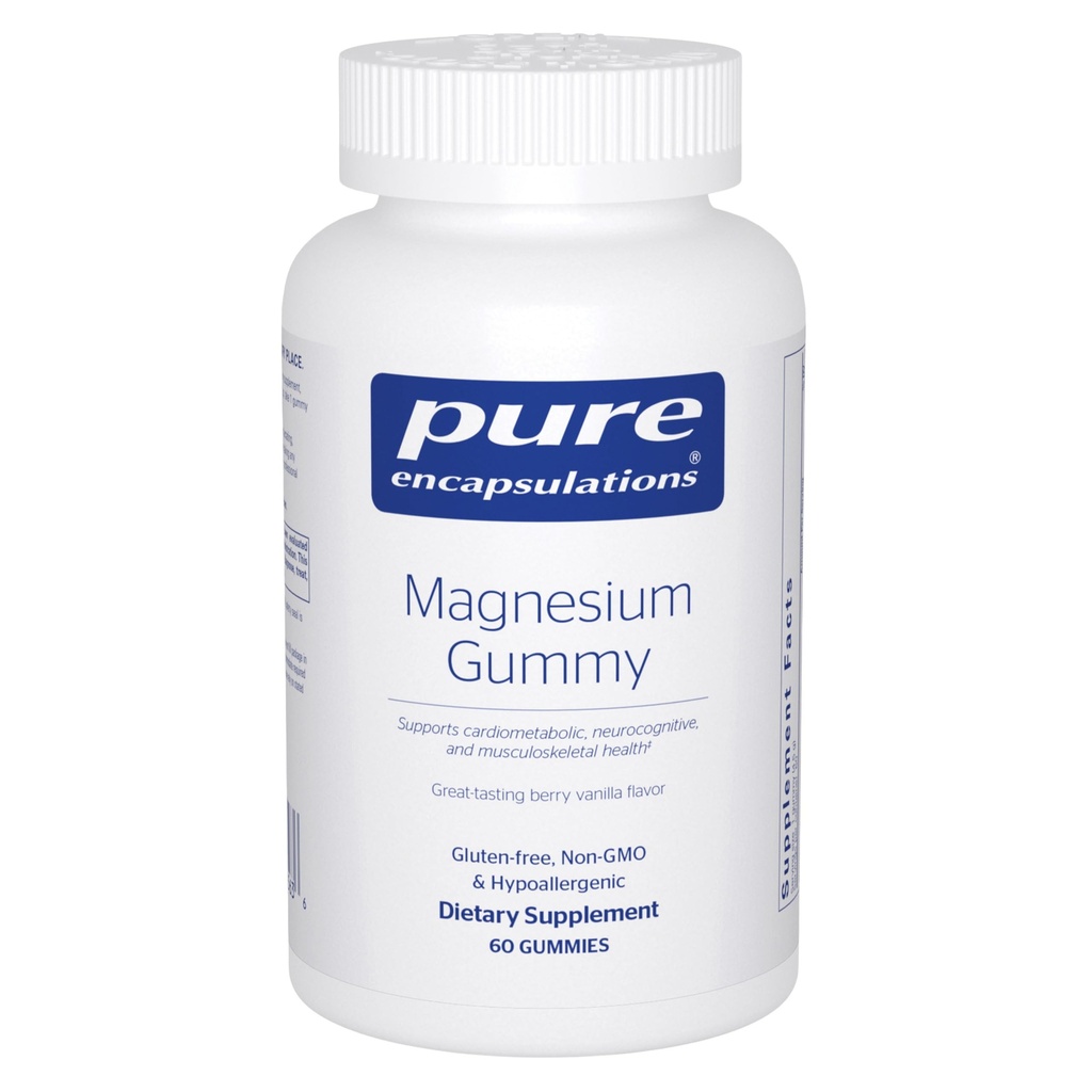 Puhtaat kapselit Magnesium Gummy - Magnesiumsilikaatti - tukee sydämen terveyttä ja rentoutumista* - lapsille ja aikuisille - Vegaani & < 0, 5 g sokeria per gummy - 60 g