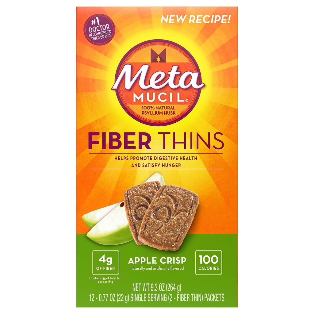 Metamucil Meta Multi-grain Fiber Wafers av Meta Apple Crisp 24 räkna (Pack of 3) (OLD)