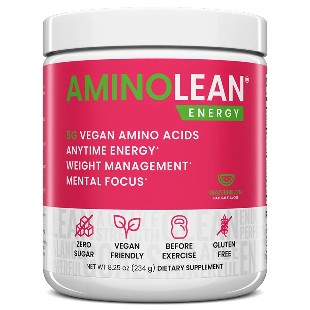 RSP Nutrition AminoLean Pre Treenout Powder, Amino Energy & Weight Management BCAA Aminohapot & Natural Coffeine, Preworkout Boost miehille & naisille, 30 Serv