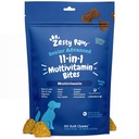 Zesty Paws Senior Dog Multivitamin Behandlingar - Glukosamin för hundar + Digestive Enzymes & Probiotika - Grain Free Dog Vitaminer och tillägg för hud & Coat + Immune Health Chicken - Avancerad - 60ct