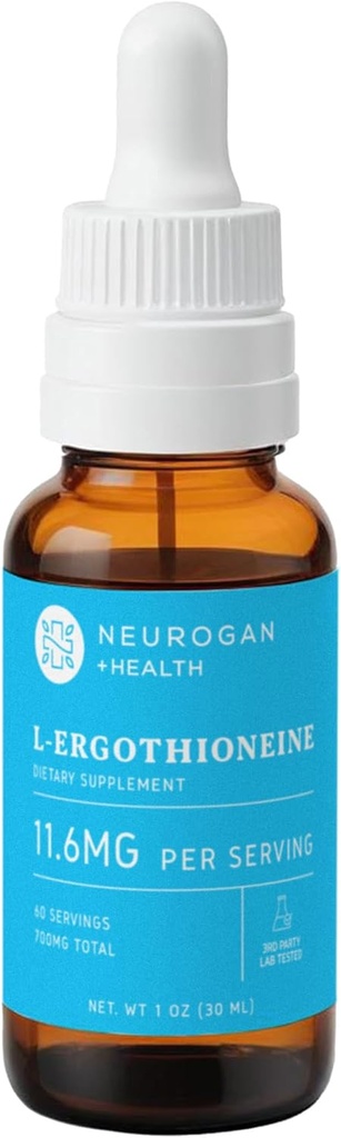 Neurogan L-Ergothioneine Liquid Supplement - 700 MG 60 Servings (1 OZ) - Antioxidant Support, Healthy Aging & Brain Fuel * - Tillverkad i USA