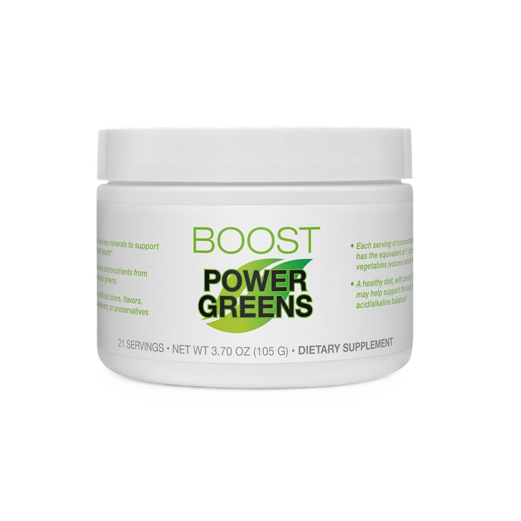 BODi Power Greens Boost - naisille ja miehille - Superfood Superfood Supplement Pinaatin, Klorellan, Kurkun, Kalen, Sellerin ja Matchan Phytonutrients - Ei keinotekoisia värejä tai makuja, 21 tarjoilua