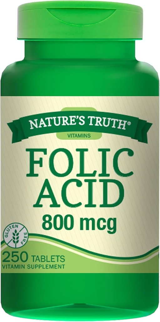 Naturens Sanning Folsyra 800 McG 250 flikar, 250 greve (Pack of 3)