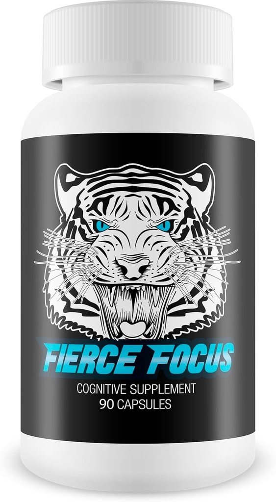 Fierce Focus- Natural Brain Function Tuki - Muisti, Focus & Clarity Formula - Optimal Performance Natural Nootropic ja kognitiivinen tuki täydentää - DMAE- 30 kapselia