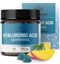 HERBAMA Hyaluronic Acid Gummies - 250mg Pure Hyaluronic Acid for Hair, Iho ja kynnet Tuki - Vegaani, ei-GMO ihon Elastisuus täydentää - 60 Pektiiniä Mango-Flavored Chews