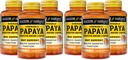 MASON NATURAL Papaya Digestive Enzyme Complex - Hälsosam Digestive Function, främjar näringsabsorption, Peach Flavor, 100 Chewables (Pack of 6)