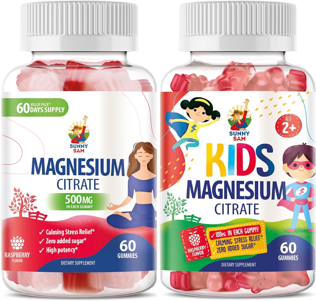 SUNNY SAM Magnesium Gummit lapsille ja aikuisille