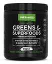 PEScience Greens Powder Superfood med Natural Chlorophyll, Reishi & Turkey Tail Mushroom Powders, Freeze-Dried Kale, Spinach, Broccoli Sprouts, Original Flavor, 30 portioner