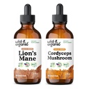 Wild & Organic Lion's Mane Tincture 4 fl oz & Cordyceps Helinä 4 fl oz