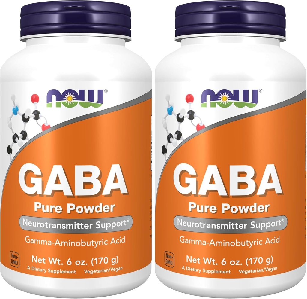 NYT lisäravinteet, GABA (Gamma-Aminovoihappo) Jauhe, välittäjäainetuki*, 6-Ounce (pakkaus 2)