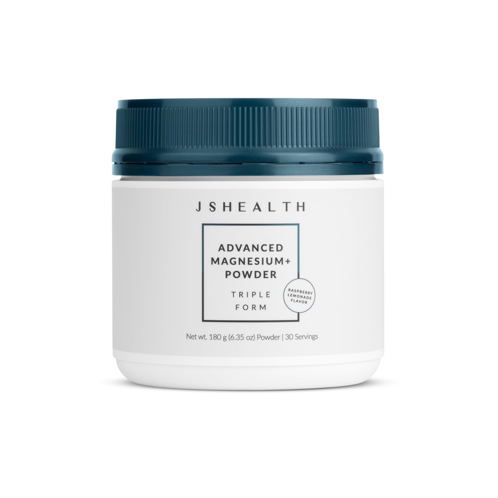 JSHealth-vitamiinit Jauhe, jossa magnesium Glycinate & Sitraatti - 3 Biosablet Forms, 400 mg/Serving