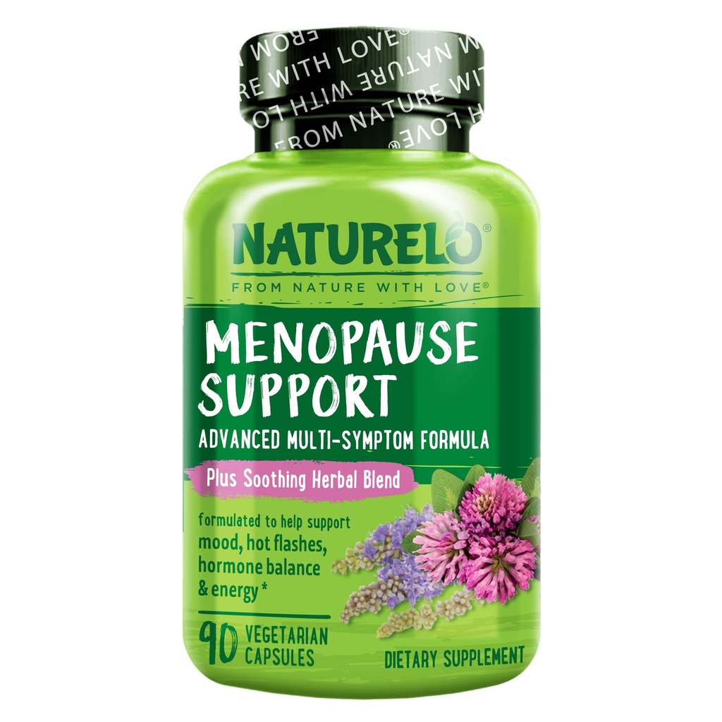 NATURALLO vaihdevuodet lisäravinteet naisille, kasviperäisten Blend musta Cohosh Menopause Hot Flass Advanced Estrogeeni monisymptom Formula 90 kapselia