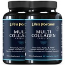 Multi Collagen Peptides Tyypit I, II, III, V & X Hydrolysed Protein Capsules ... Grass-Fed, Blend with Dgestive Enzyme...
