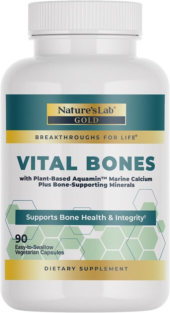 Luonnon Lab Gold Vital Bones AquaminTM Plant-Based Kalsium - 90 kasvissyöjäkapselia