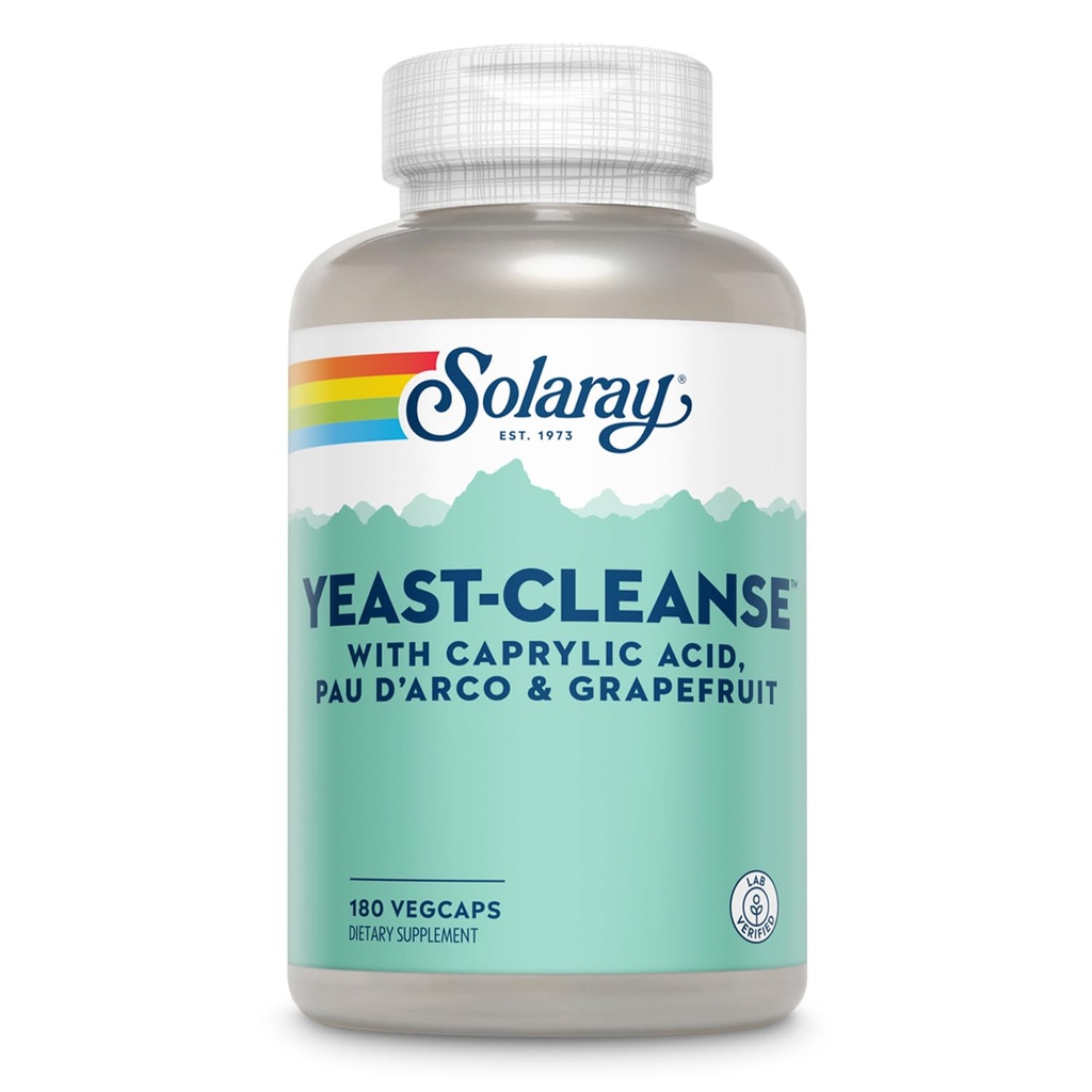 Solaray Yeast-Cleanse -- 180 kasvissyöjäkapselia