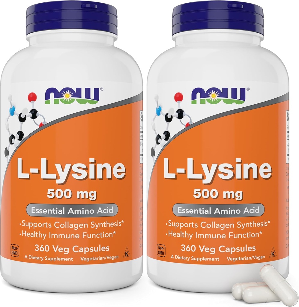 Nyt L-Lysine 500 mg, 360 kasviskapselia (Pack of 2)