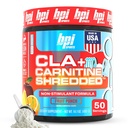 BPI Sports CLA + Carnitine Shredded - Muuntaa rasvasolut Into Energy ja tukee Lean Lihas, Tehostaa aineenvaihdunta - Non-Stimulant L-karnitiini täydentää - Fruit Punch (14.1 oz. / 50 Servings)