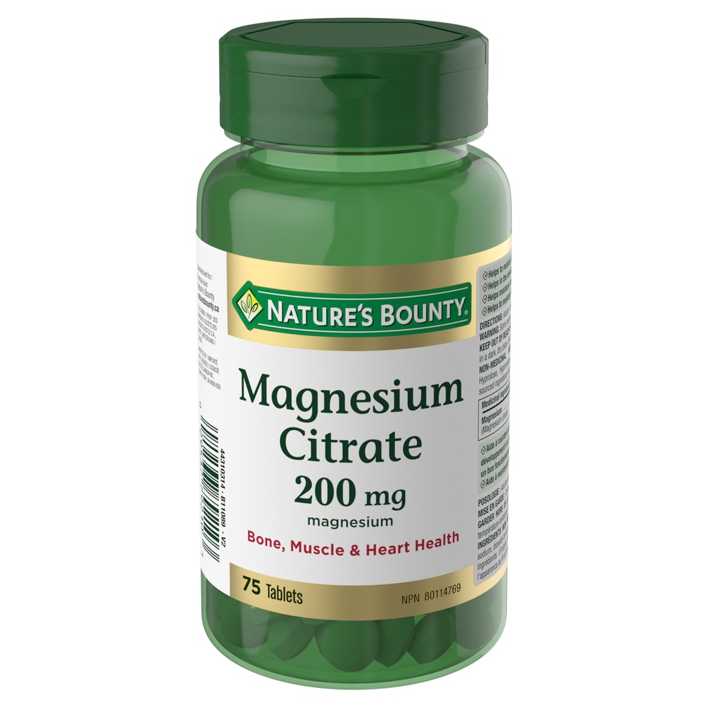 Luonnon Bounty Magnesiumsitraatti 200 mg, 75 tablettia
