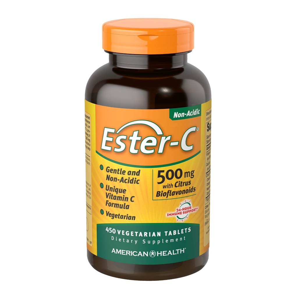 Ester-vitamiini C ja Citrus Bioflavonoidit 500 Milligrammaa 450 Veg Tabs