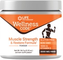 Life Extension Wellness Code® Muscle Strength & Restare Formula, D3-vitamiini, ß-Hydroksi-ß-Metyylibutyraatti Monohydraatti (HMB), Lihasterveys, Gluteeniton, 99,2 g