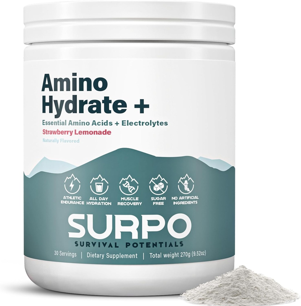 Essential Amino Acids Supplement & Sugar Free Electrolytes Powder 