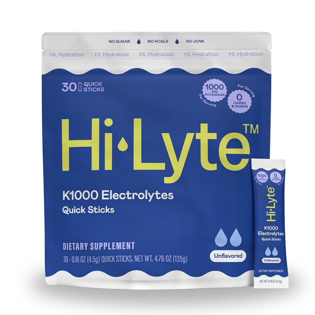 Hi- Lyte K1000 Electrolytes Sticks Mautonta Keto & Performance, 30 tarjoilua