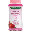 Nature's Bounty Optimal Solutions Essential Prenatal Gummies, Foolihappo ja Jodi, Omega 3 ja DHA, 50 Count, 25 Yhteensä