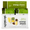 Skratch Labs Energy Chews | Gummies for Running, Cycling och Sports Performance | Gel Alternative | Matcha + Lemon (10 Pack) | Gluten Free, Vegan
